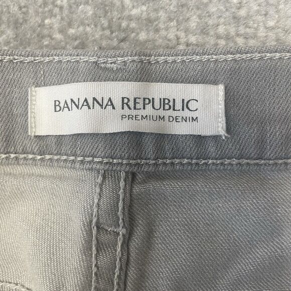 Banana Republic Jeans Womens 27 Light Grey Skinny Stretch Denim Pants Casual - Picture 4 of 11